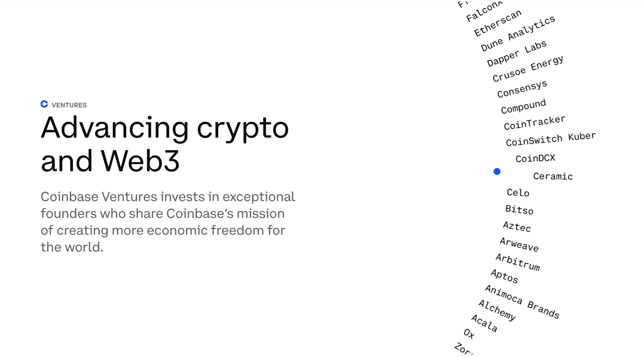 Coinbase ventures advancing crypto web3