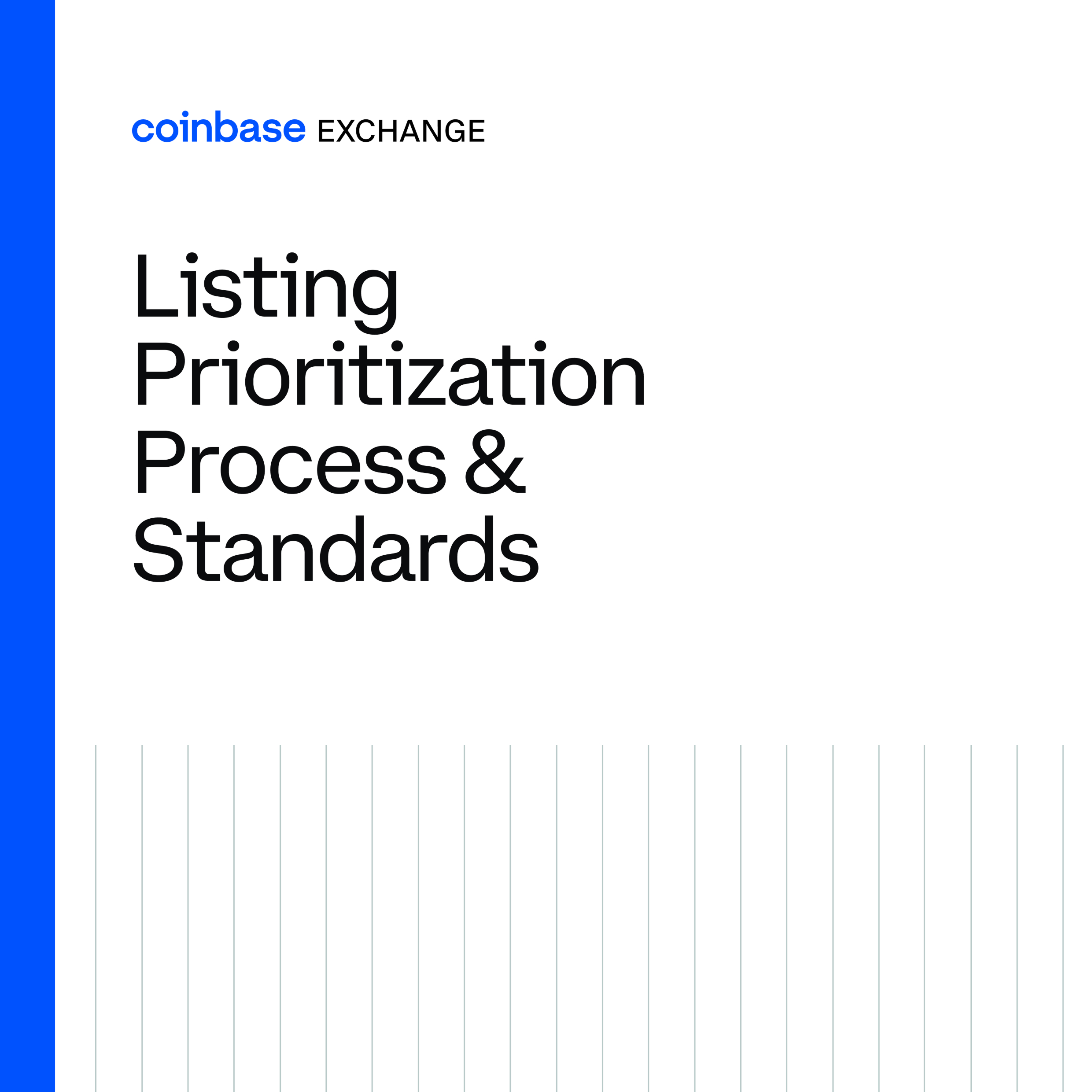 Listing Prioritization Process & Standards.