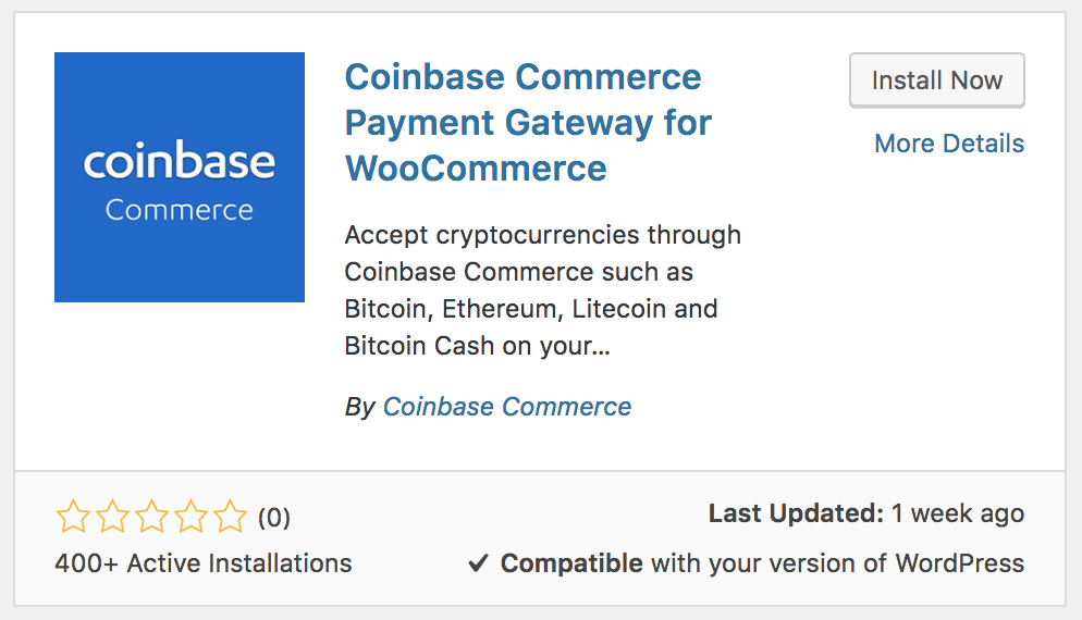 Install Coinbase Commerce Payment Gateway for WooCommerce