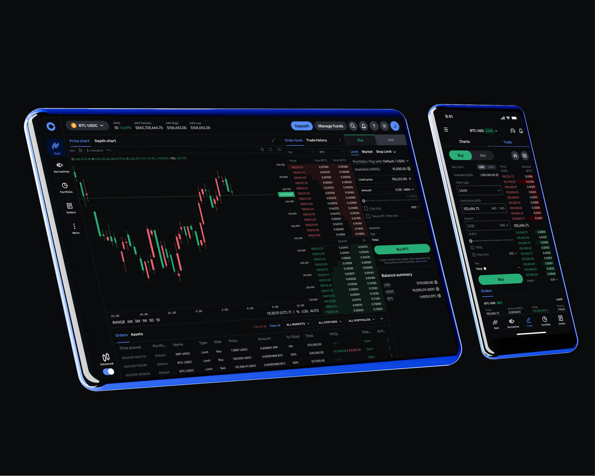 Advanced Trade Mobile UI