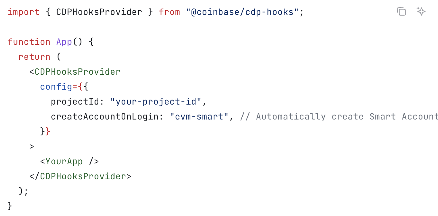 Embedded Wallets Smart Accounts