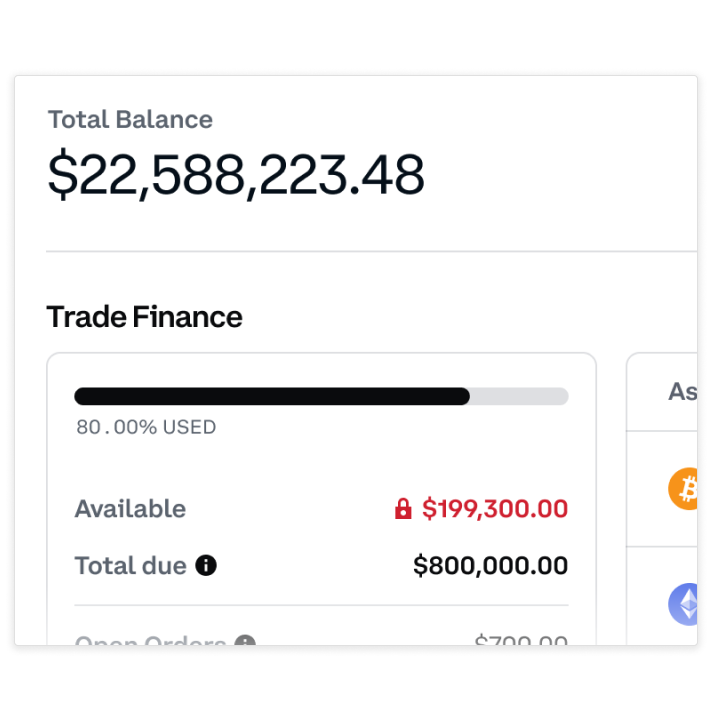 Coinbase Prime Trade Finance