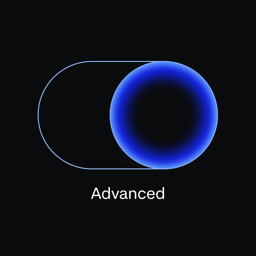 Advanced switched into the "on" postion