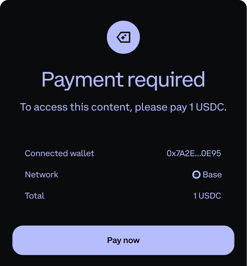 Crypto payments for agents and humans