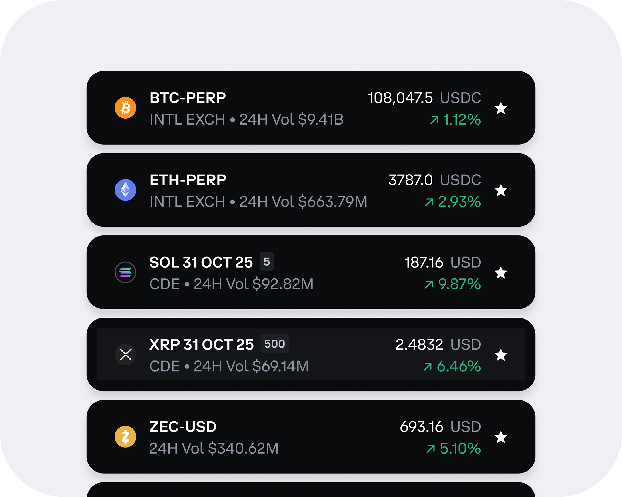 Settle trade with USDC