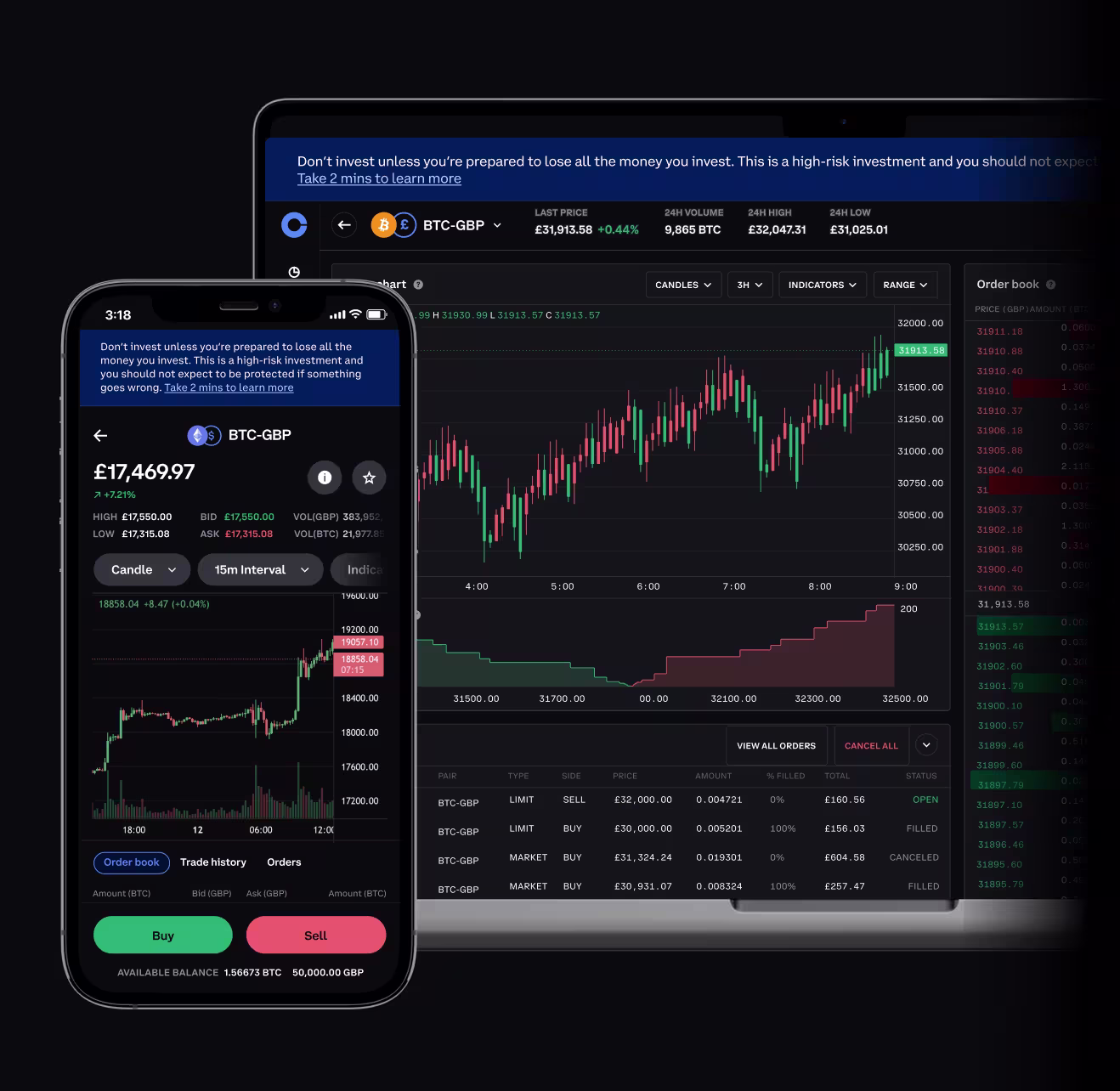 Advanced trade screens