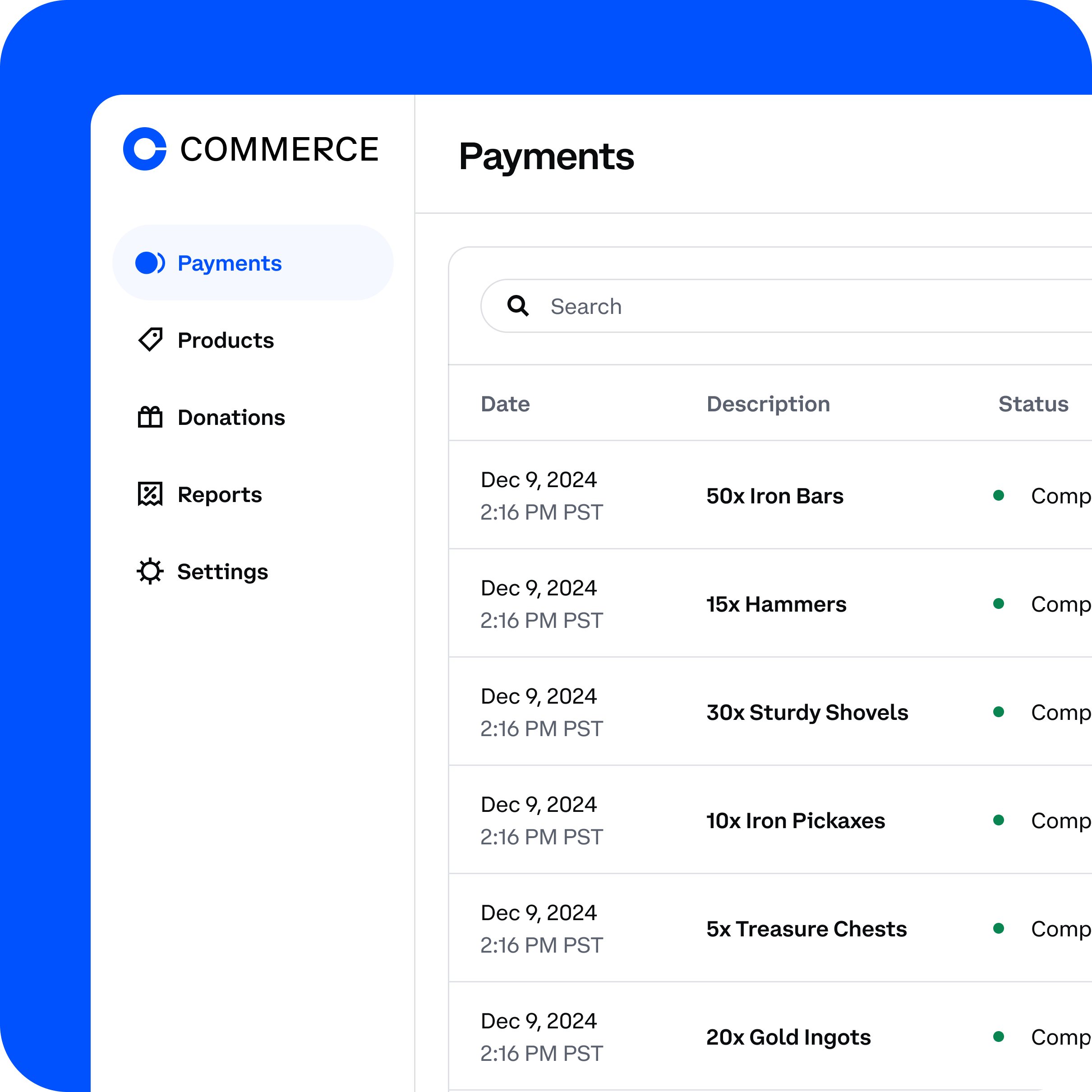 Merchant Header – Commerce