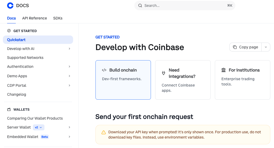 cdp homepage - view docs/code - pic side