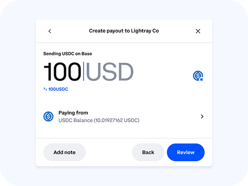Payout screen