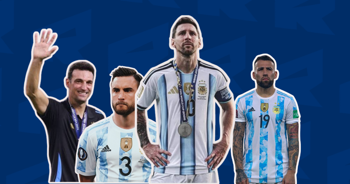 Messi, Tagliafico, Scaloni y Otamendi: un eterno adios.