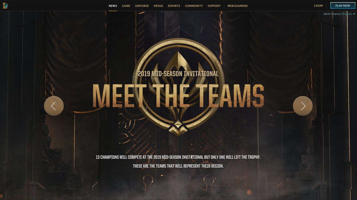 Screenshot of League of Legends: MSI 2019 project