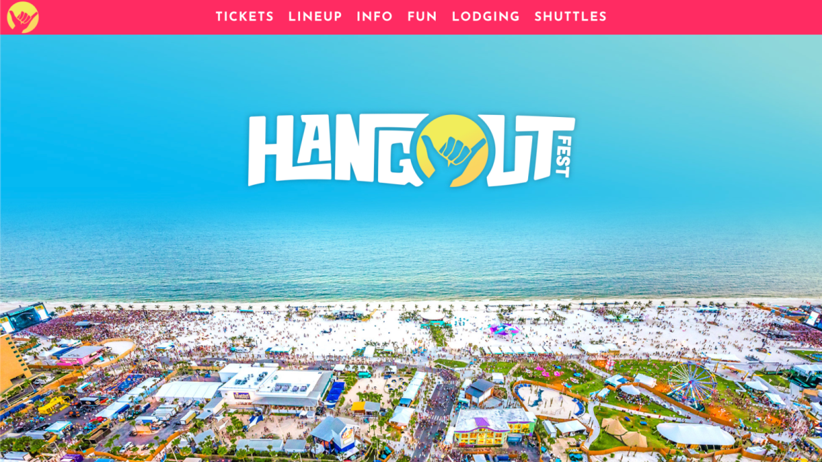 Screenshot of Hangout Music Festival project