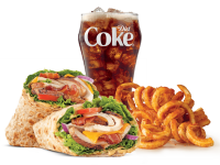 Meals MR Crispy Chicken Wrap Diet Coke