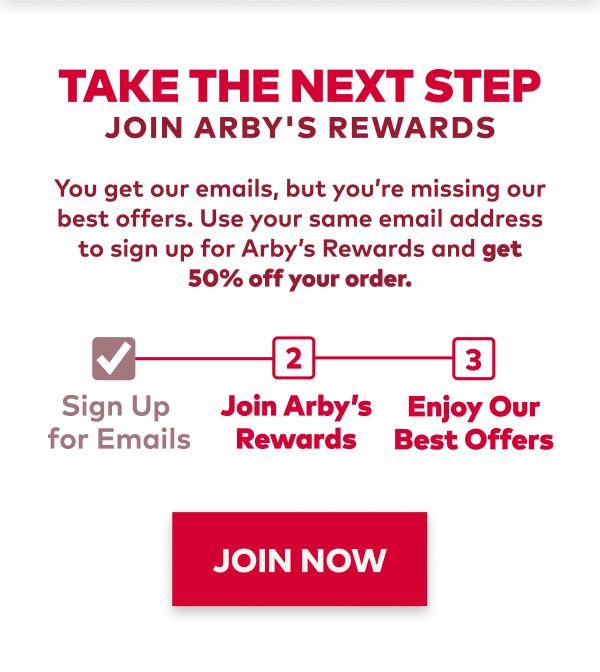 Sign up for Arby's Rewards