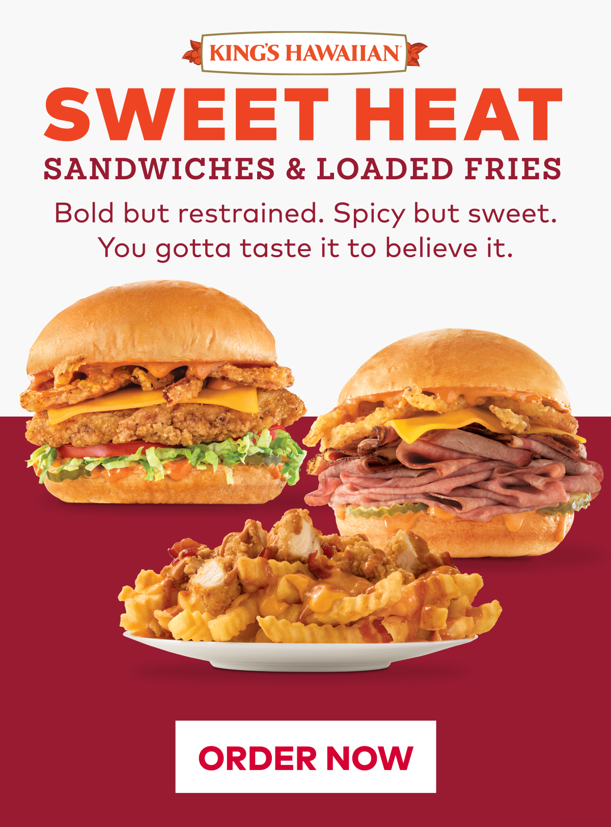 Arby's King's Hawaiian Sweet Heat Sandwiches and Loaded Fries