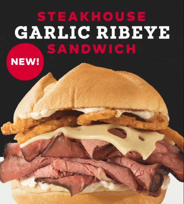 NEW Steakhouse Garlic Ribeye Sandwich