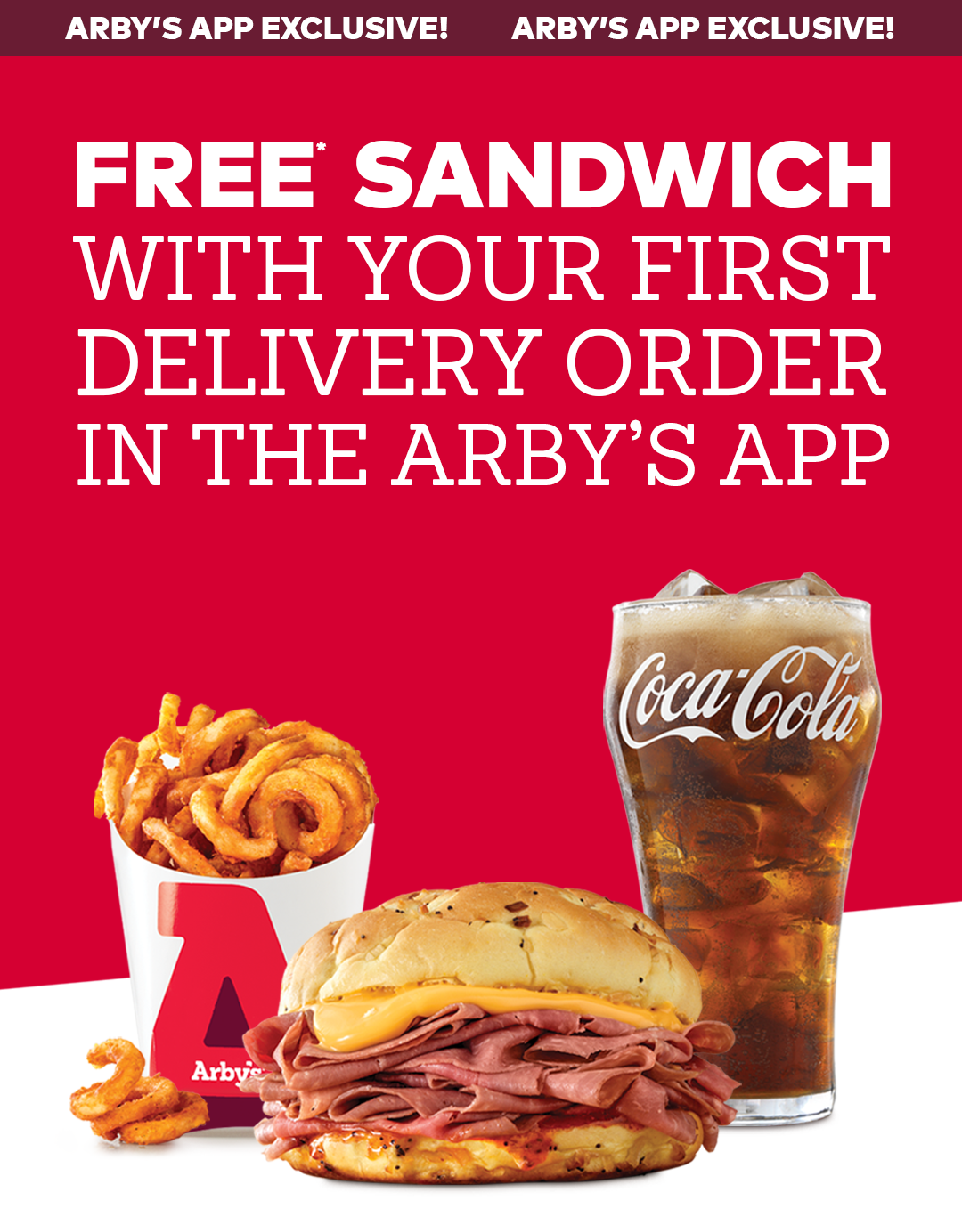 Arby's Delivery Free Sandwich