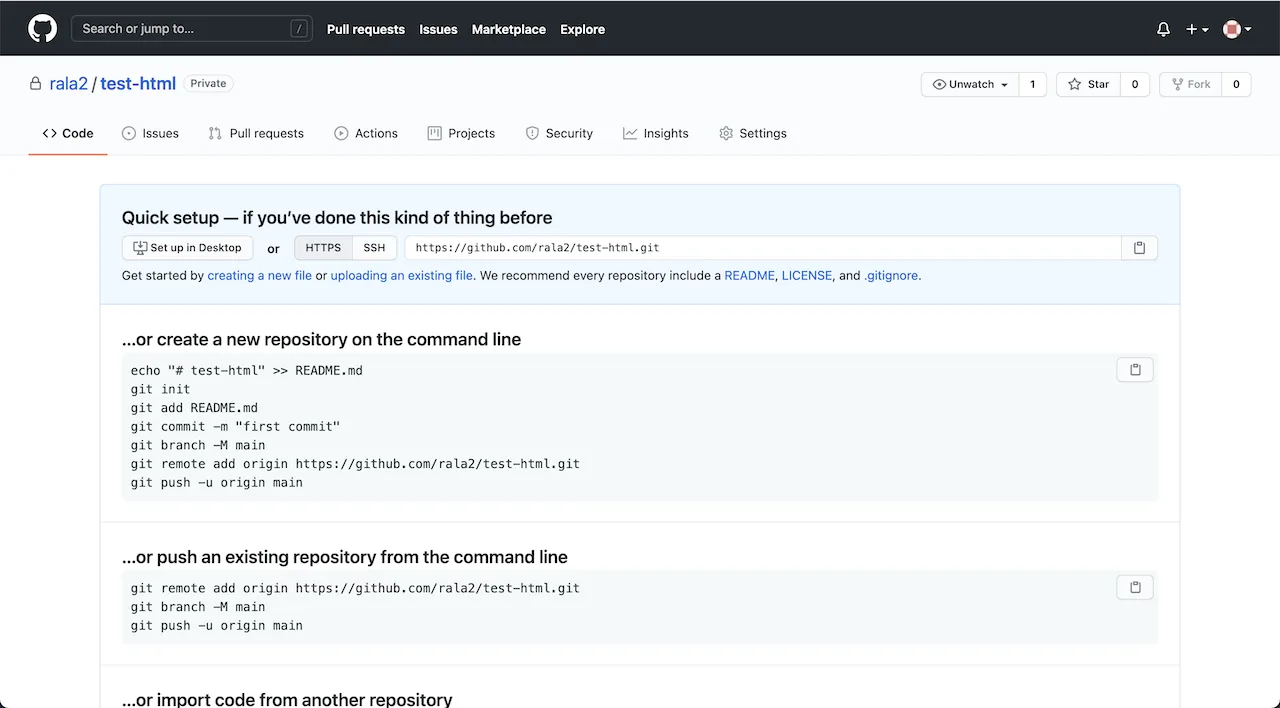 repository quick setup
