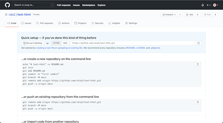 repository quick setup