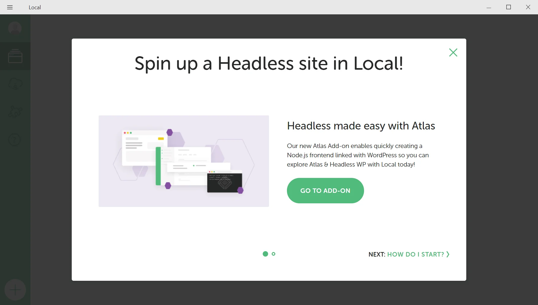 spin up headless site