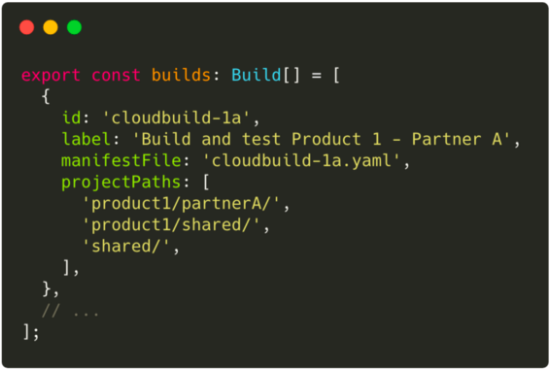 Cloud Build on PRs config file