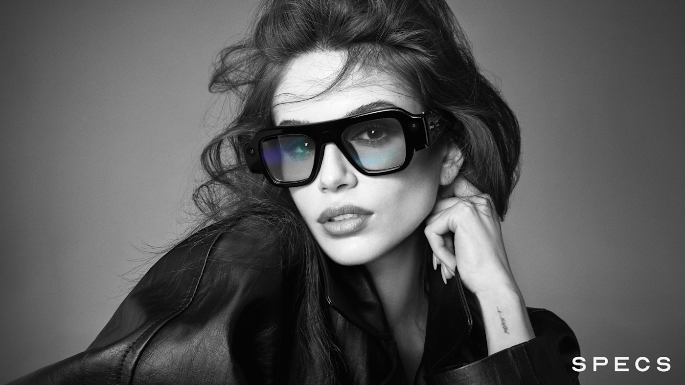 Kaia Gerber wearing Snap SPECS for the SPECS Visionary campaign