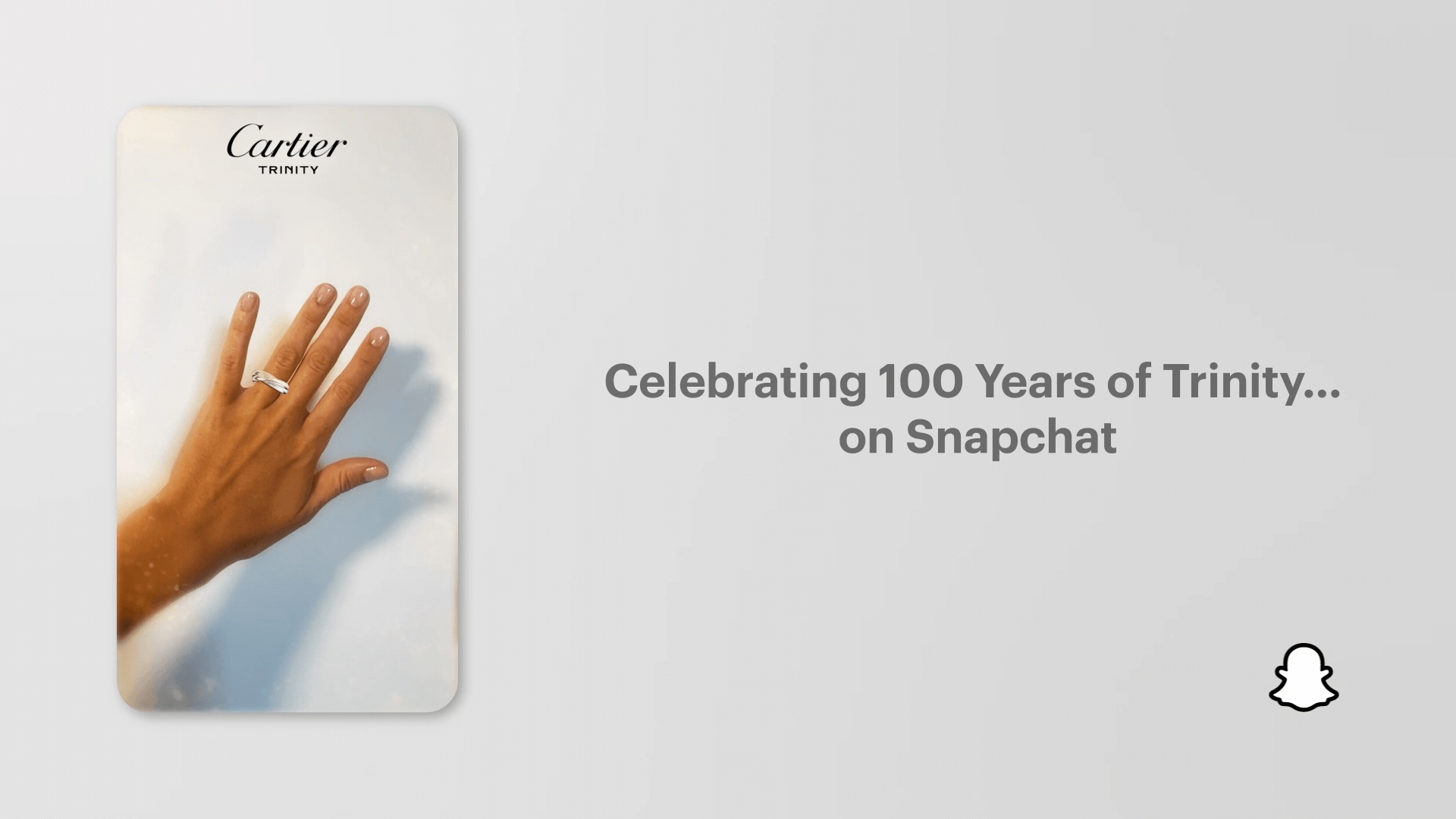 Cartier Celebrates 100 Years of The Trinity Collection on Snapchat