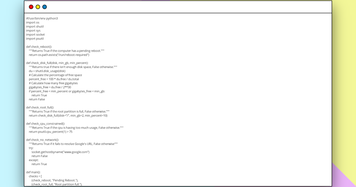 Basic PC Health Check Script