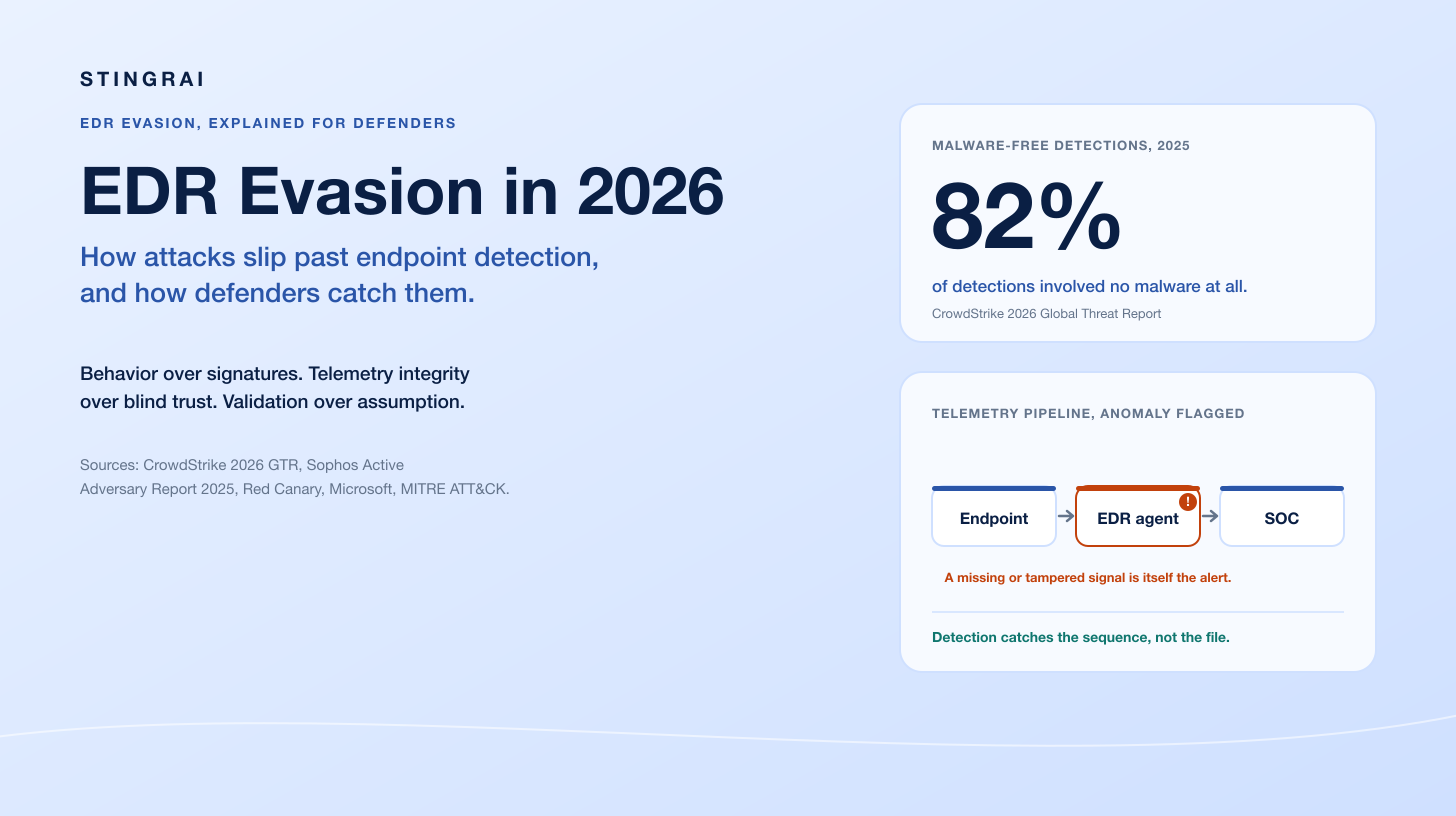 EDR Evasion in 2026: How Attacks Slip Past Detection, and How Defenders Catch Them