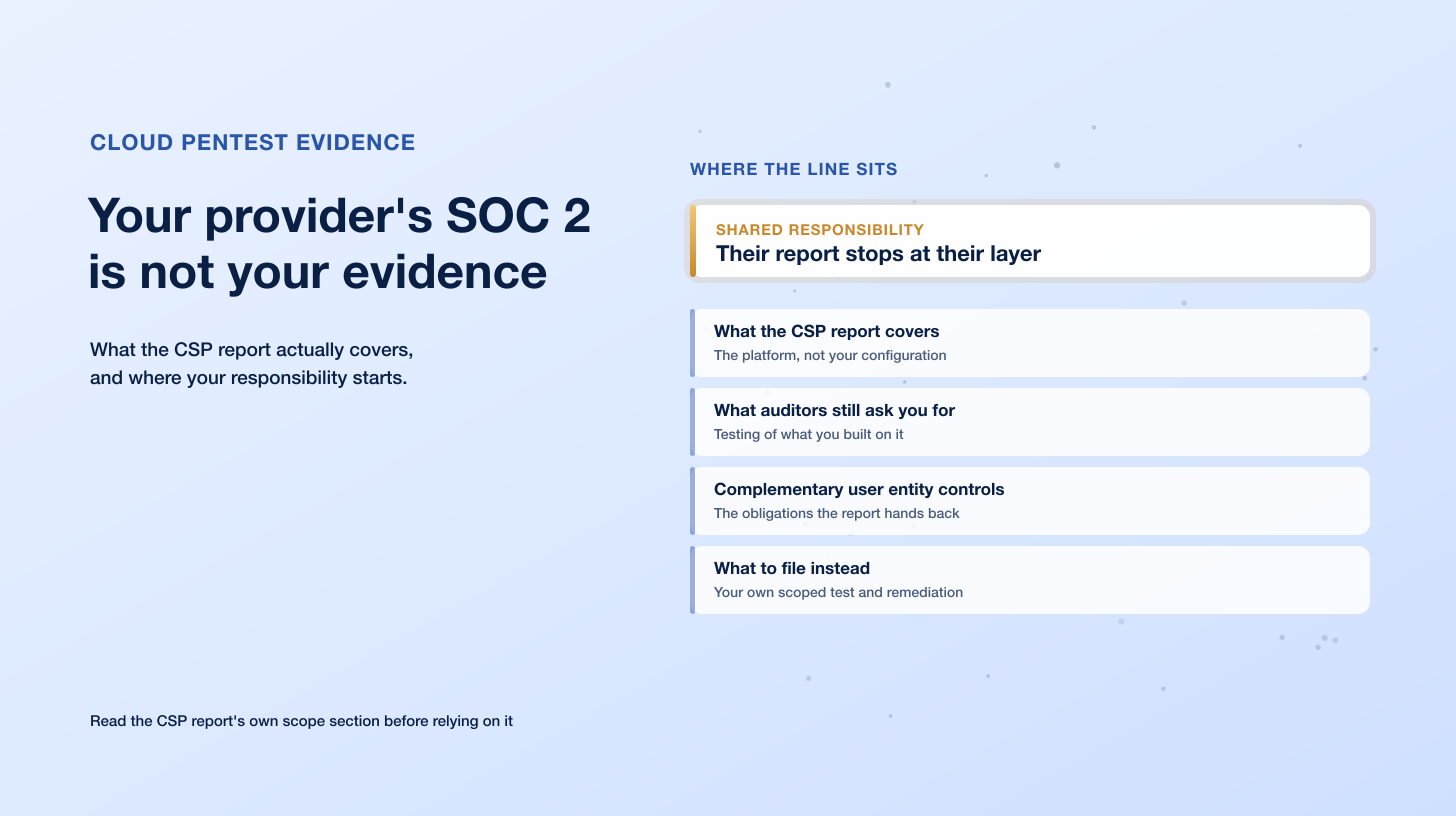 No, Your Cloud Provider's SOC 2 Report Is Not Your Cloud Pentest Evidence