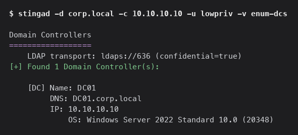 Stingad Enum Dcs Ldaps
