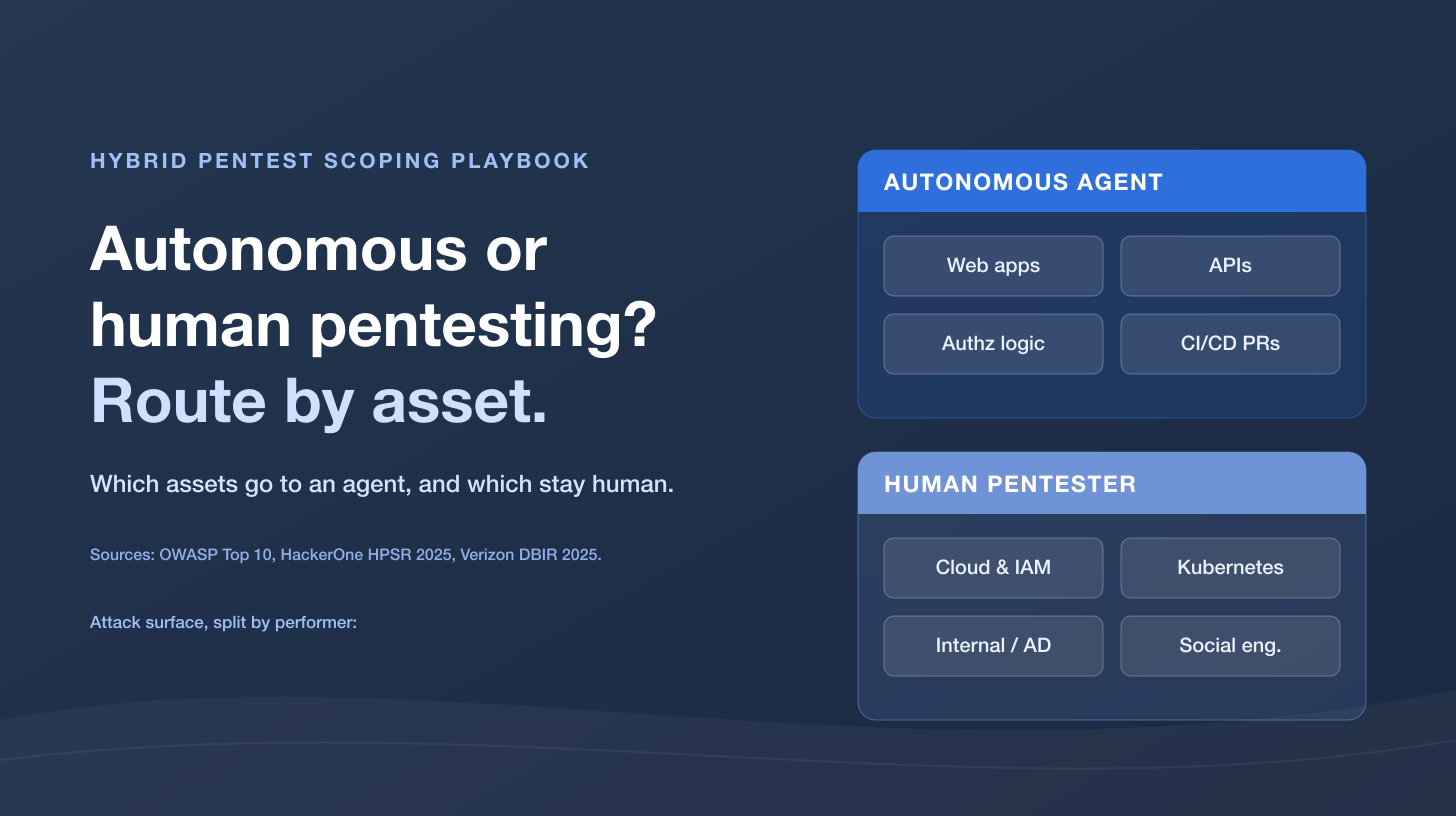 Autonomous or Human Pentesting: How to Split Your Attack Surface by Performer