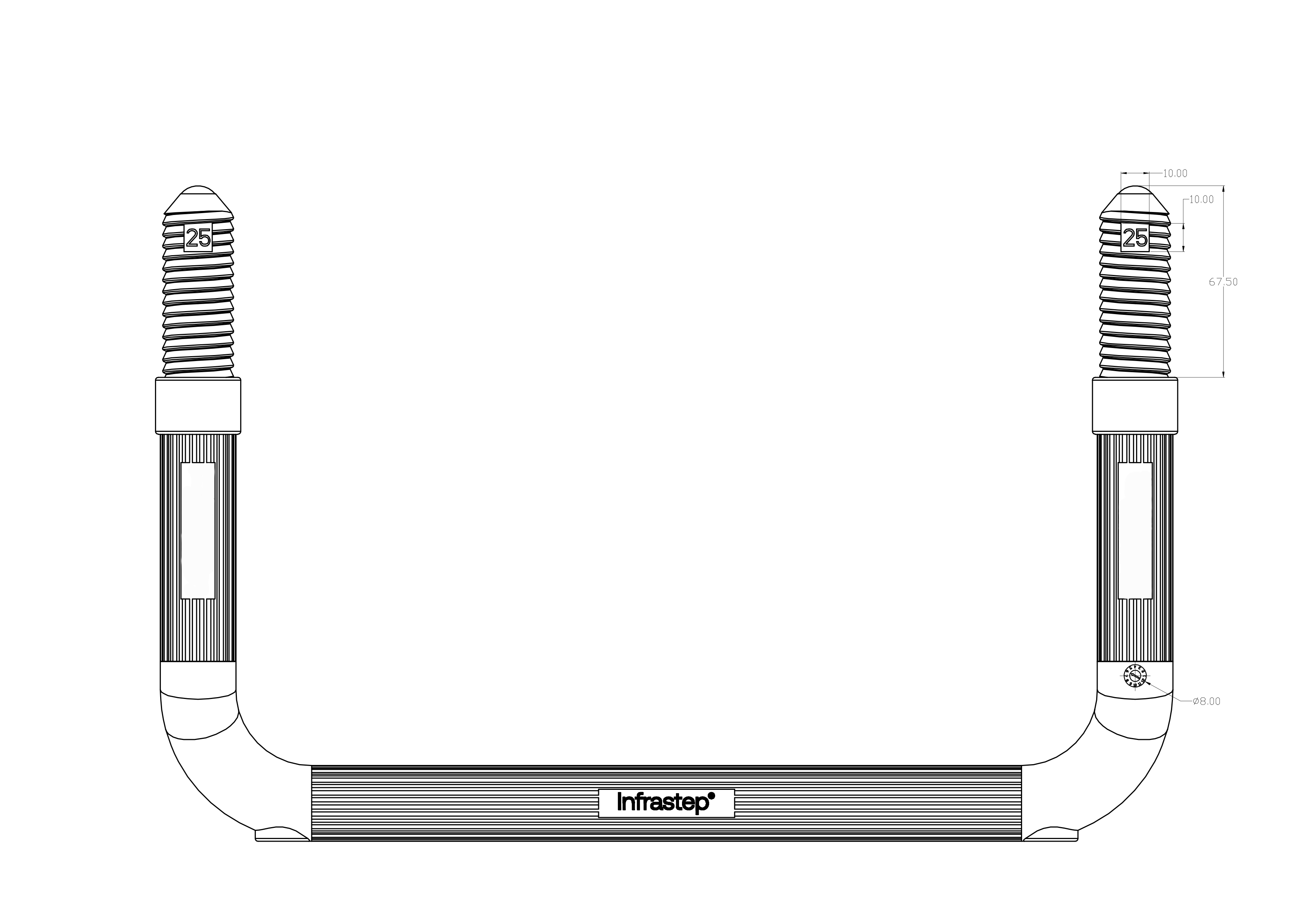 Manhole Steps Stainless Steel V4A, red, Type A (identical construction MSU), Cl.2