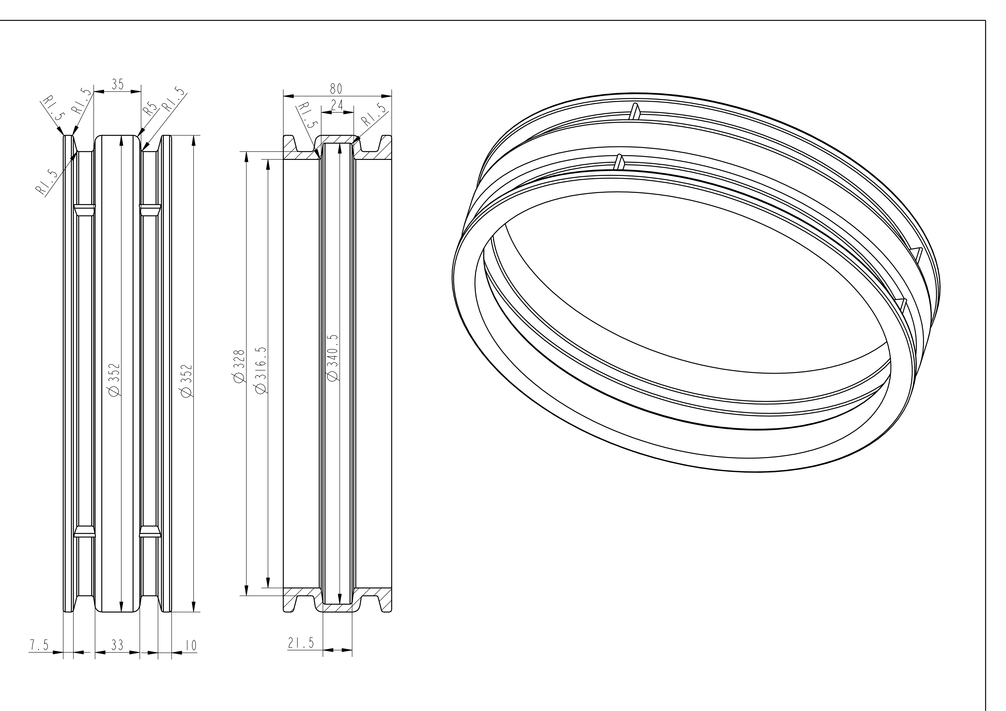 KGF-Schachtfutter (ohne Anschlag) DN300 BL80