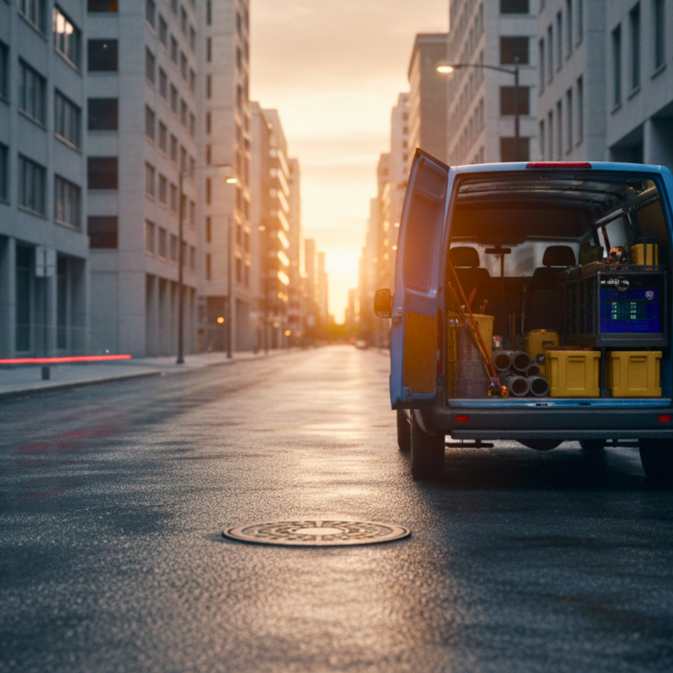 Kanalschacht geschlossen Bild