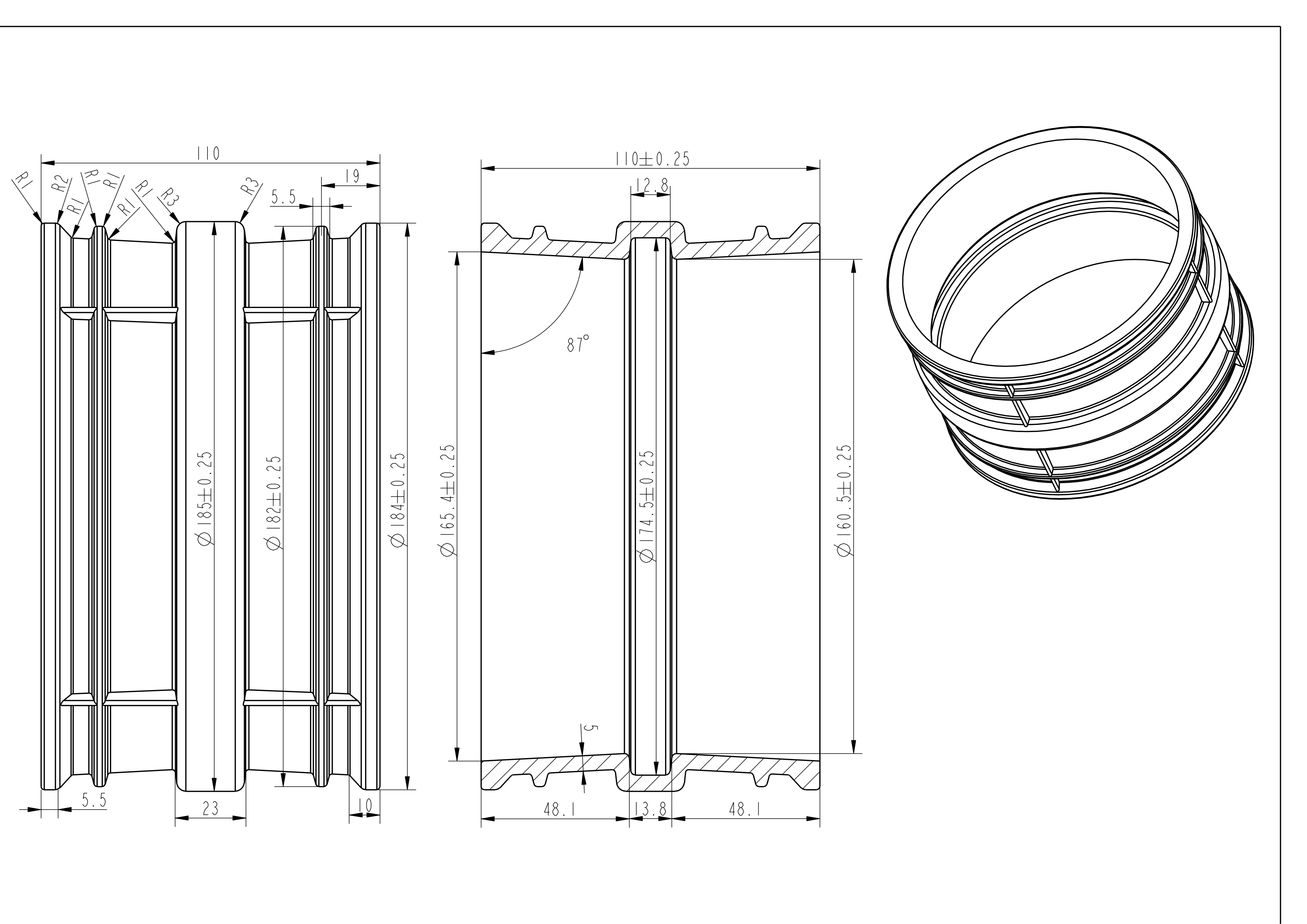 KGF-Schachtfutter (ohne Anschlag) DN150 BL110