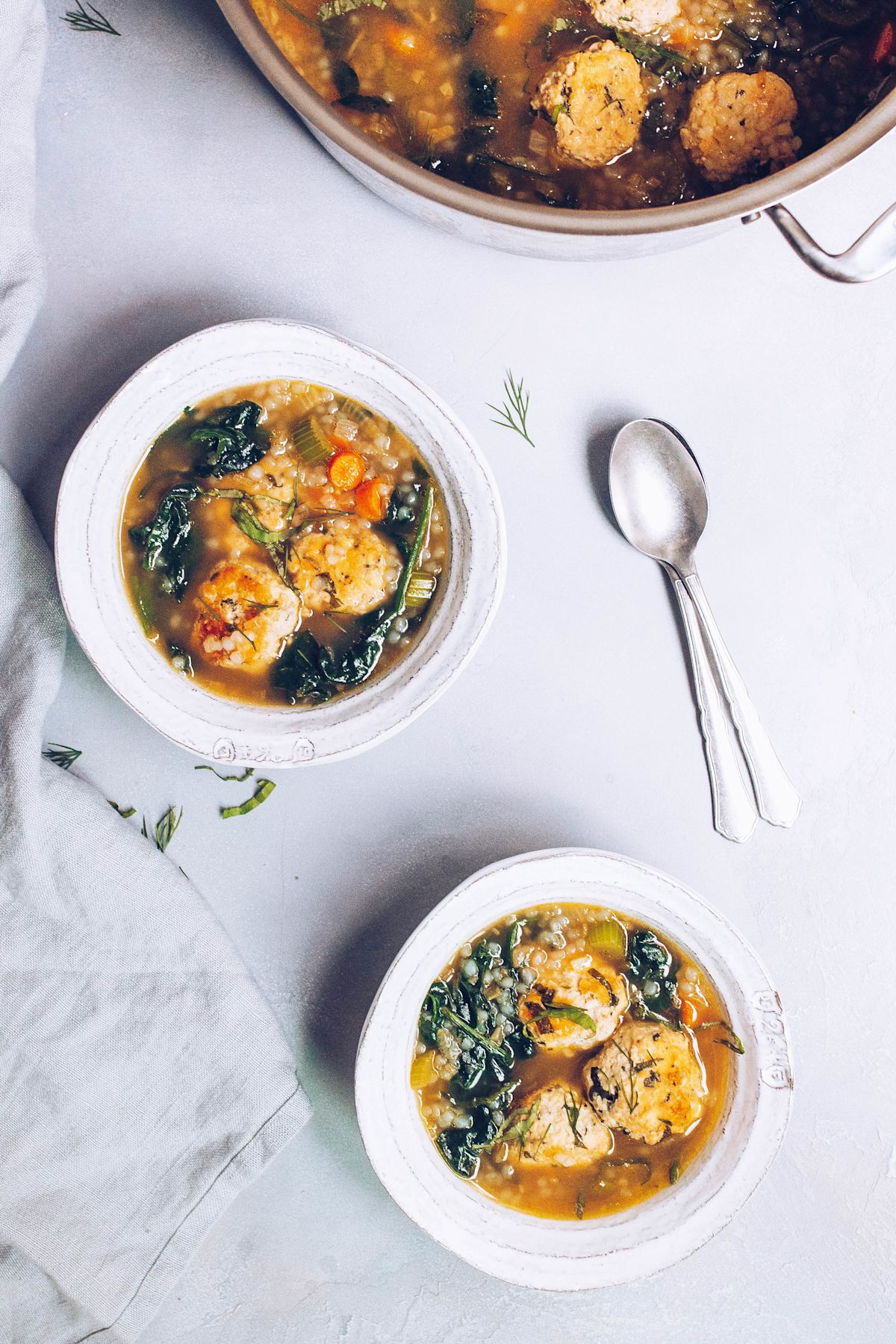 CHICKEN FLORENTINE BONE BROTH SOUP