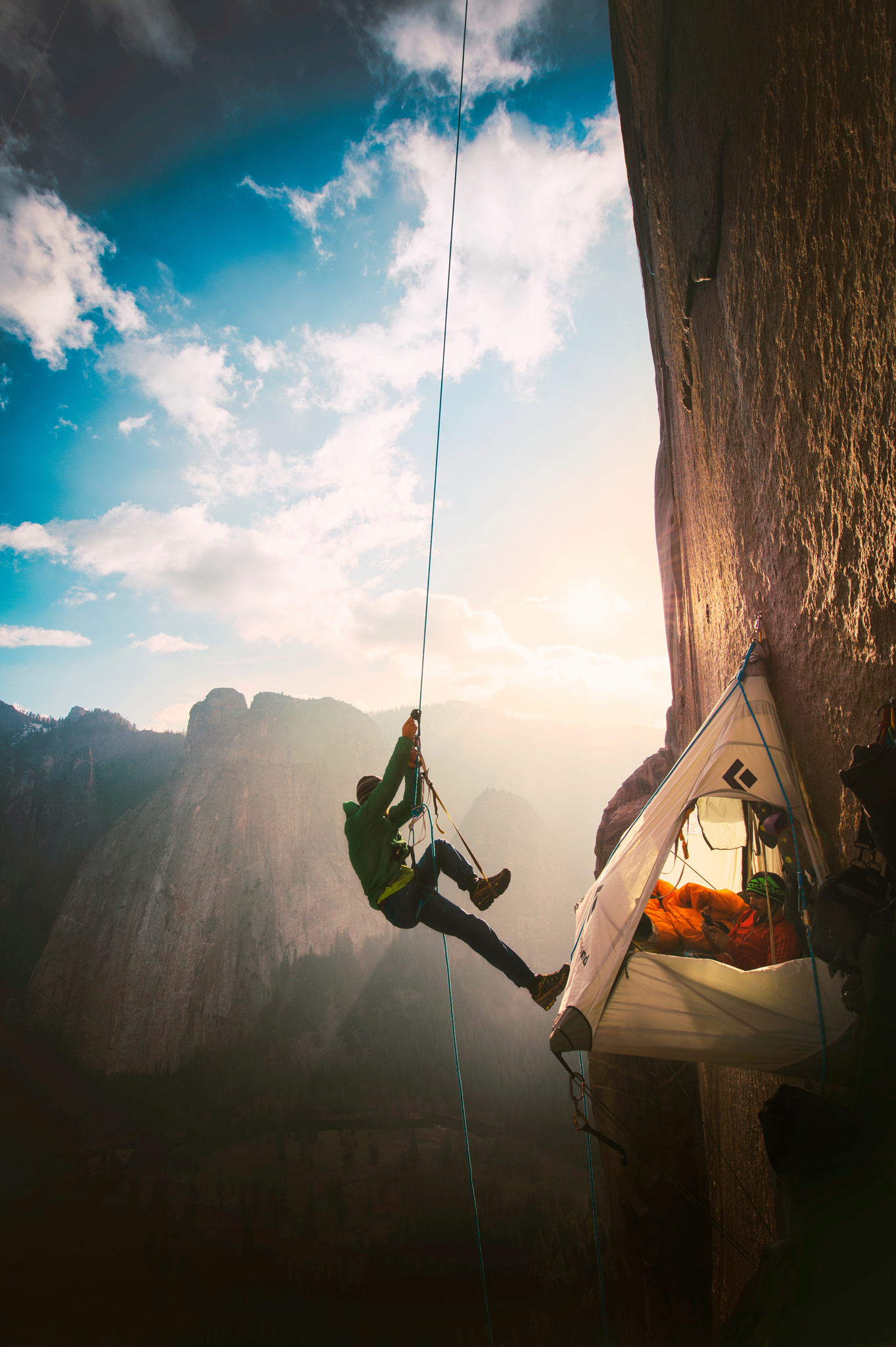 tommy ascending ropes against the sun