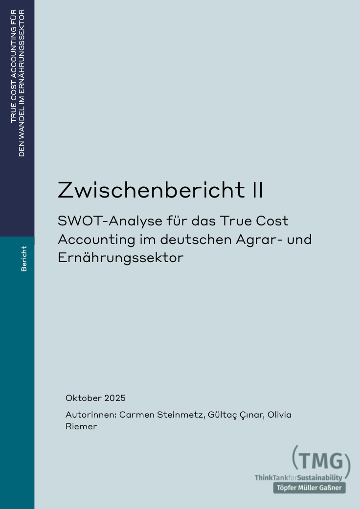 SWOT-Analyse für True Cost Accounting im deutschen Agrar- und Ernährungssektor
