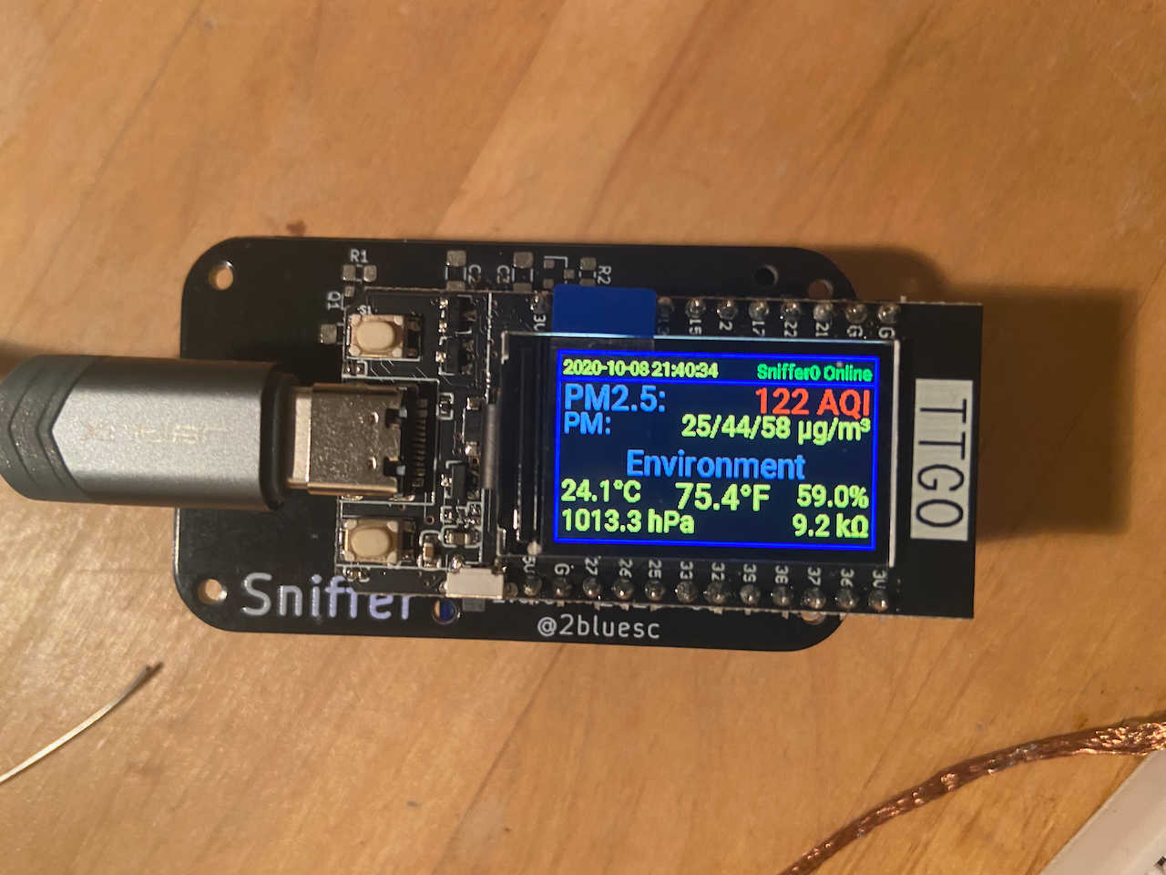 ESPHome Sniffer AQI Sensor Michael Lunzer