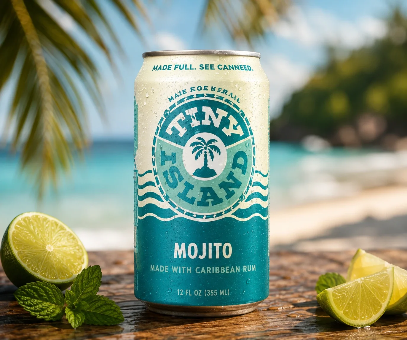 Tiny Island Mojito cocktail, shown at generous scale