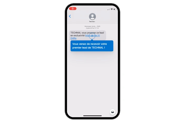 etape 1 : réception d'une notification