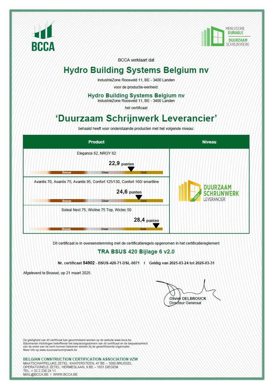 Certificaat BCCA NL