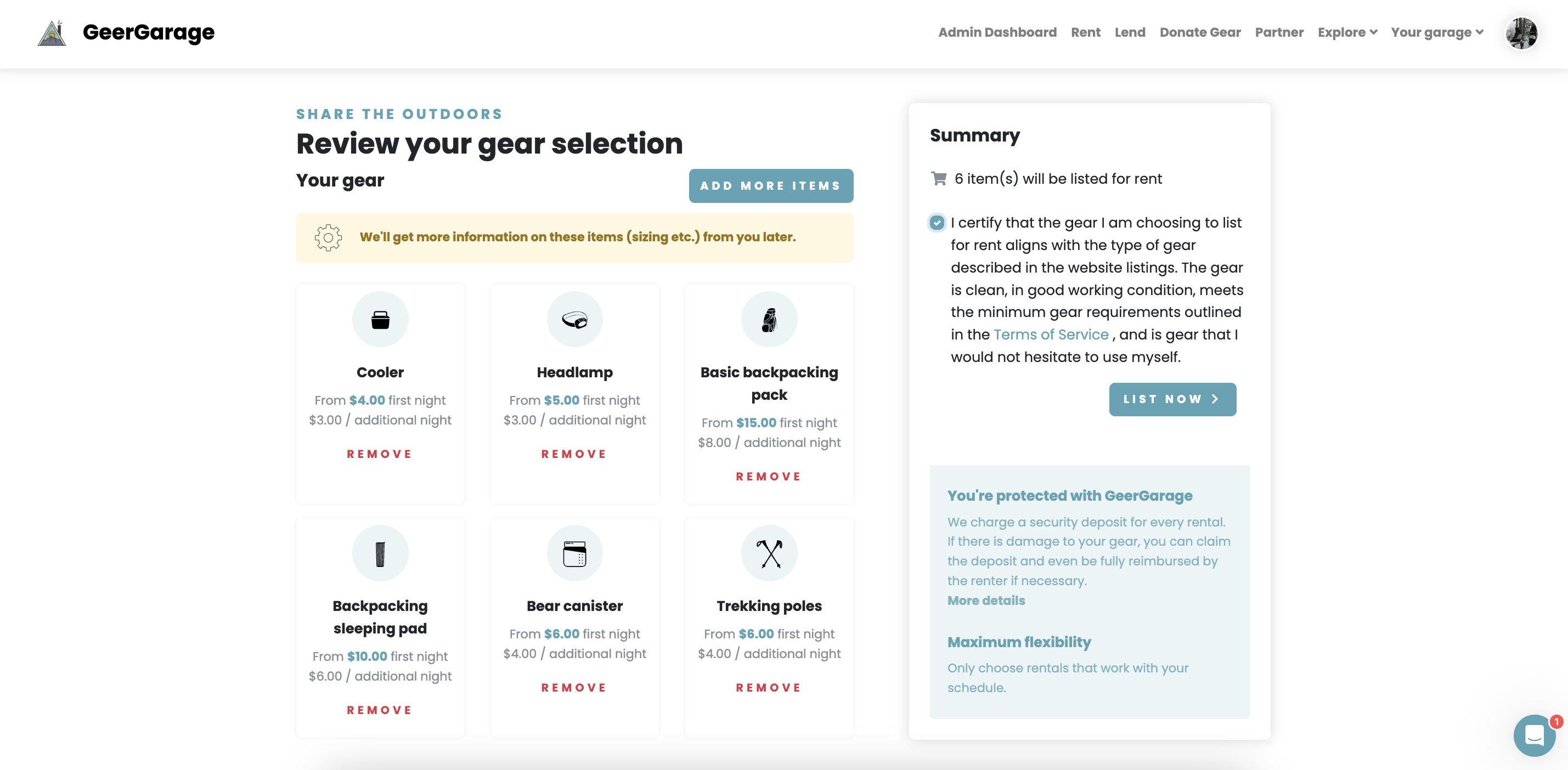 Lending- Screenshot Step 6