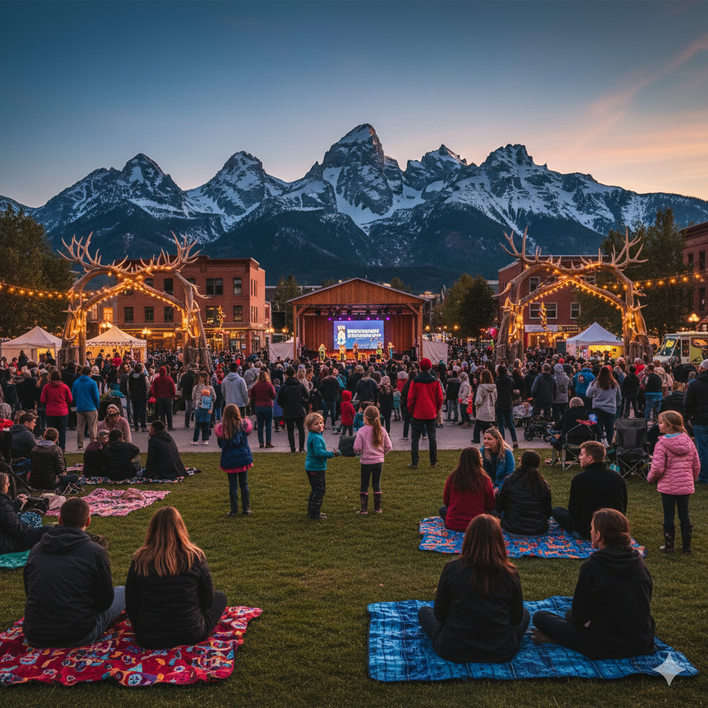 Jackson Hole Rendezvous Festival in Town Square