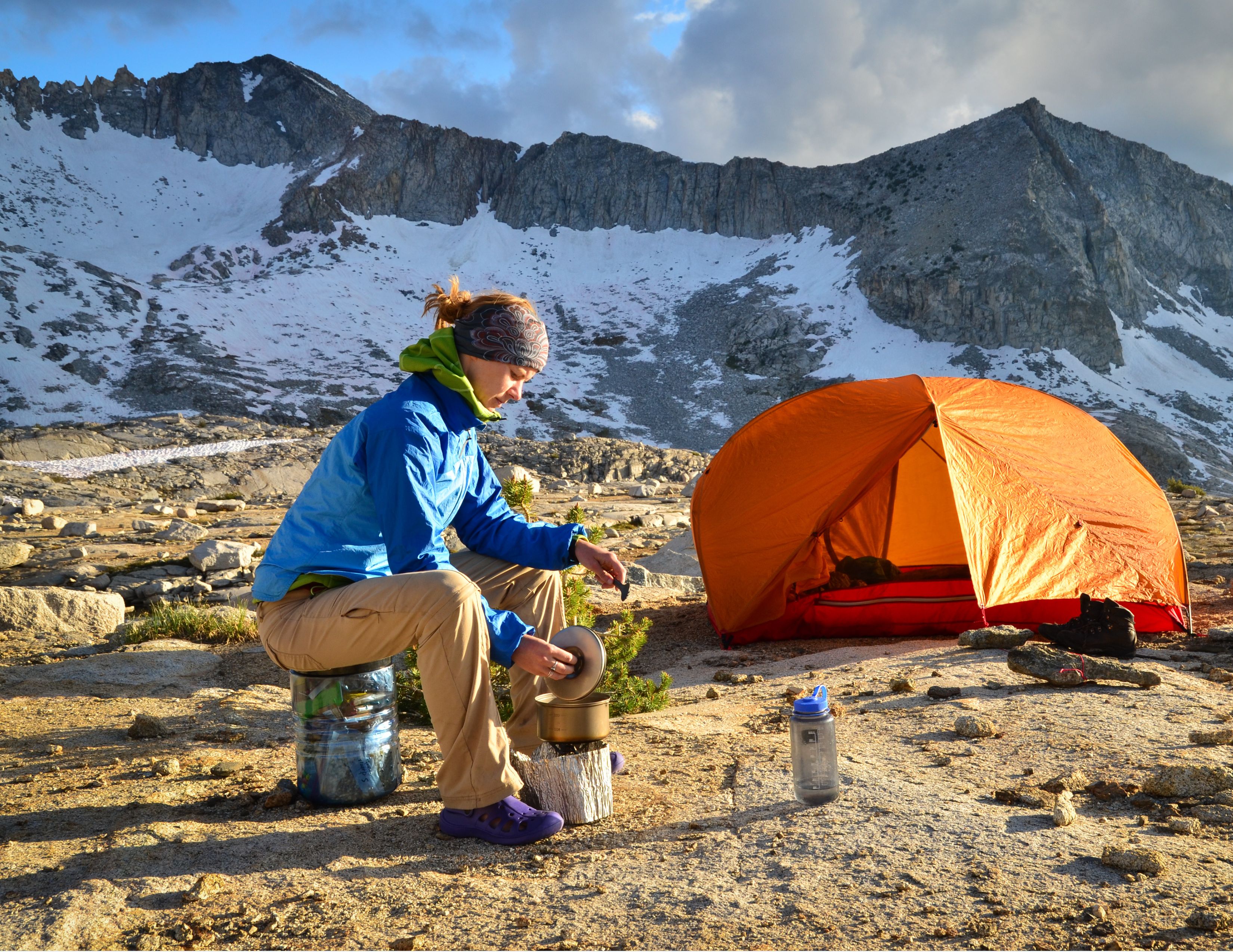 Backpacker cooking