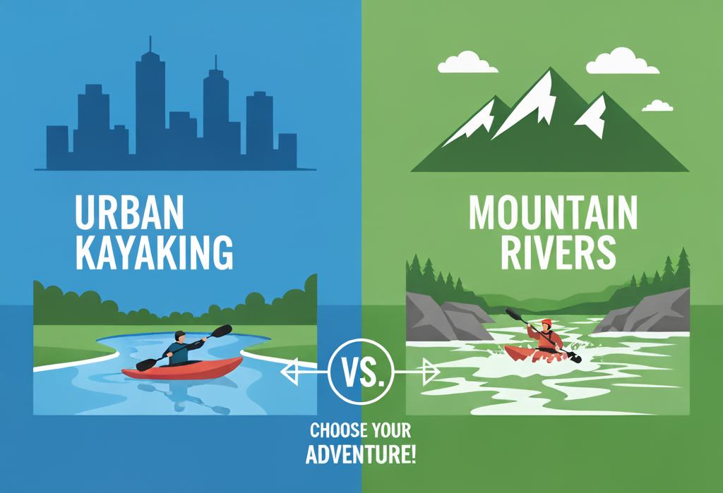Urban Kayaking vs. Mountain Rivers