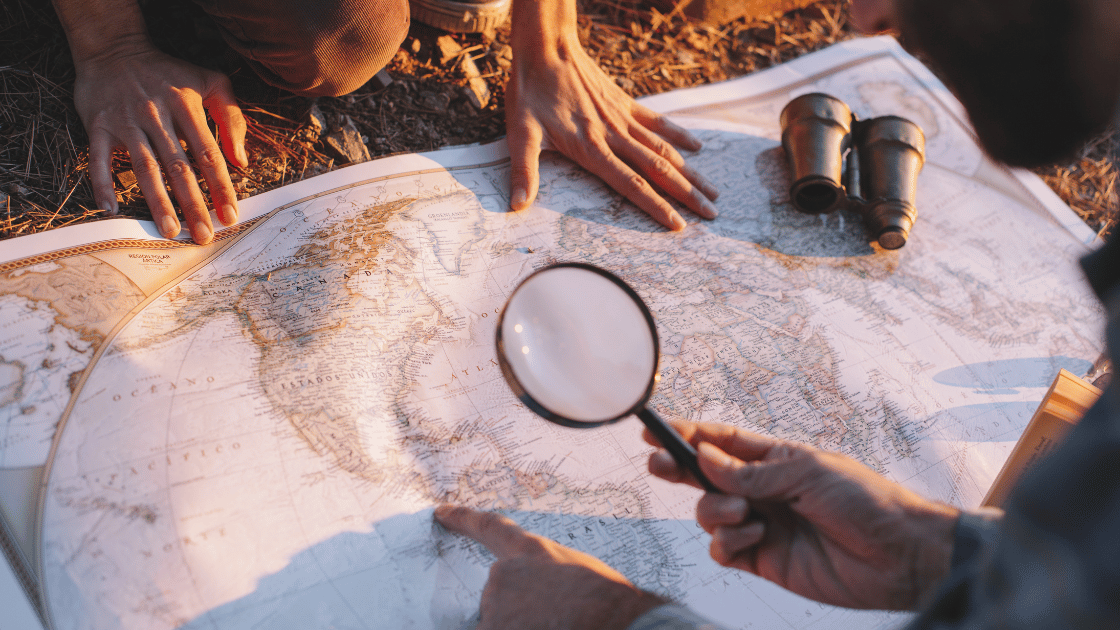 People looking at a map.