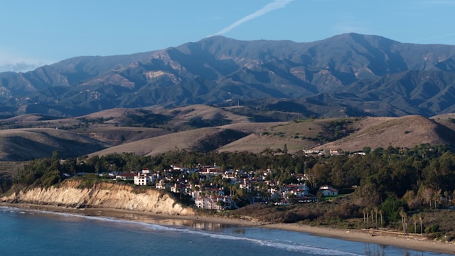 Santa Barbara mountains and ocean | 