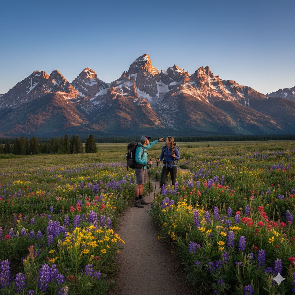 hikers on a trail 